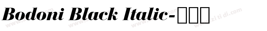 Bodoni Black Italic字体转换